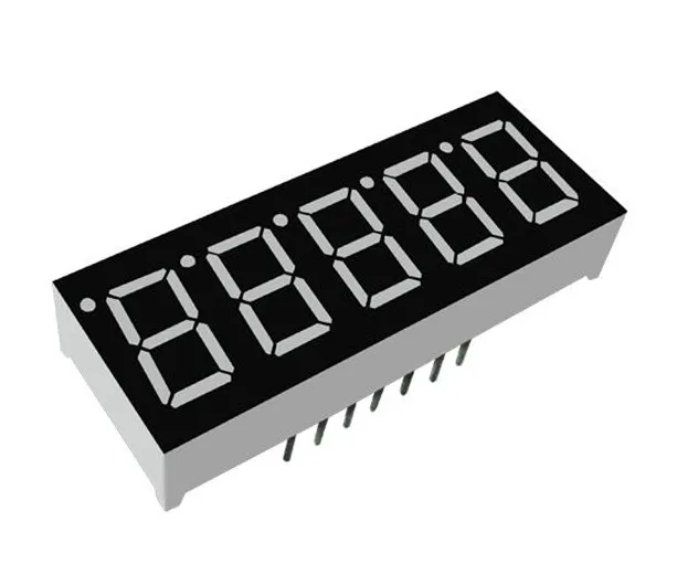 Индикатор 7 сегментный размер 0.36", 5 разрядов, цвет зеленый, общий катод