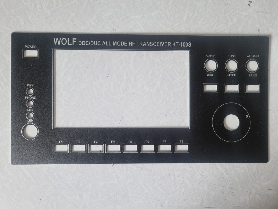 Лицевая панель 0.8 мм трансивера WOLF KT100s (классический, 7 дюймов)