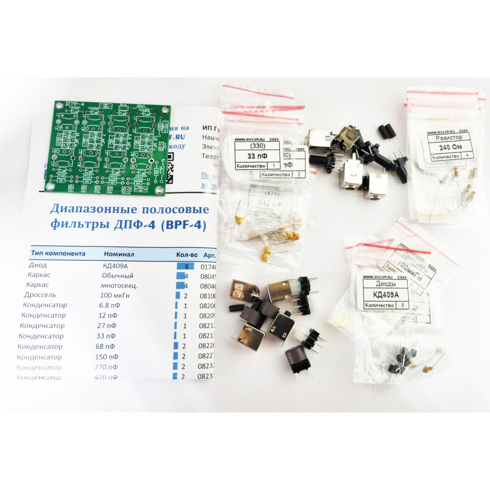 Диапазонные полосовые фильтры ДПФ-4 (BPF-4)